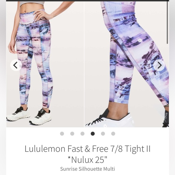 lululemon Fast & Free 7/8 Tight II *Nulux 25"
Sunrise Silhouette Multi - Picture 1 of 3